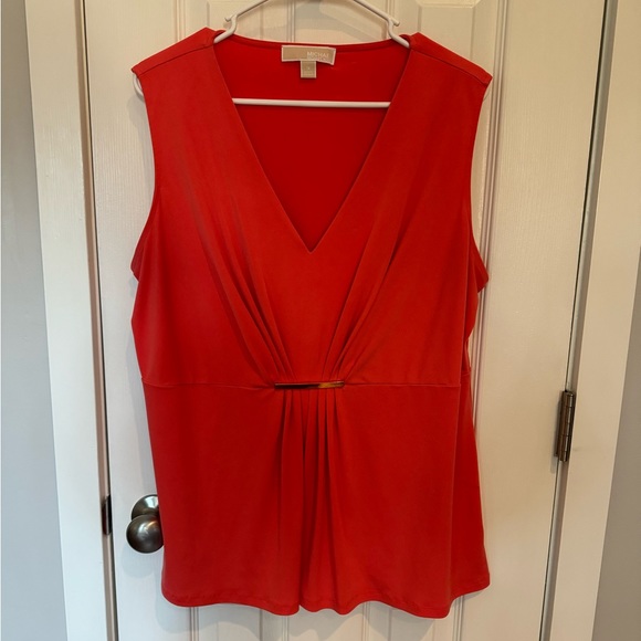 Michael Kors Tops - Michael Kors 1x Tangerine Sleeveless Blouse